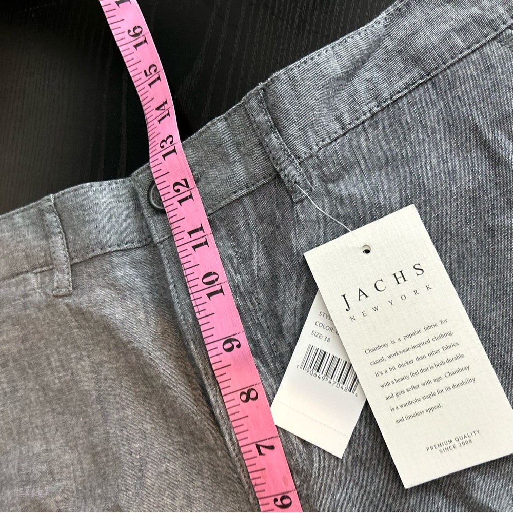 Jachs Bleecker Short Gray Chambray Chino size 38 - Picture 9 of 9